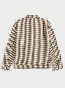 Manfinity Hypemode Men's Printed Zipper Front Casual Jacket - Khaki - View 3