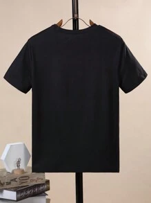 Tween Boy Cartoon Print Short Sleeve T-Shirt - Black - View 2