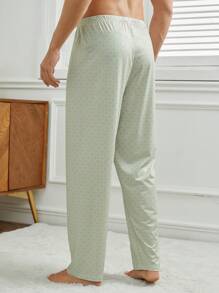 Men's Elastic Waist Homewear Pants (2pcs/Set) - Multicolor - View 5