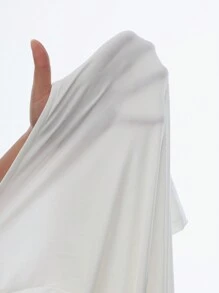 Slaydiva Grote maten Korte mouwen Diepe V-hals Geplooide Kokerjurk