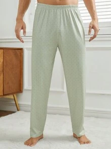 Men's Elastic Waist Homewear Pants (2pcs/Set) - Multicolor - View 4