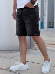 Men's Pocketed Casual Versatile Bermuda Denim Shorts Jorts