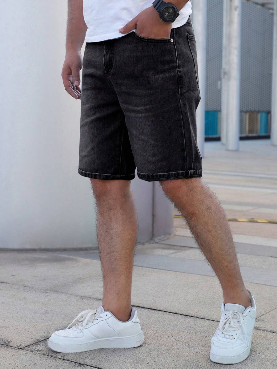 Men's Pocketed Casual Versatile Bermuda Denim Shorts Jorts