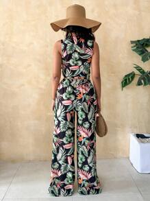 SHEIN Cottnline Two Pieces Bohemian Top And Pant - Multicolor - View 2