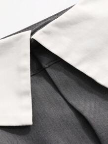 DAZY Women's Colorblock Foldover Waist A-Line Skirt Fall Skirts - Grey - View 7