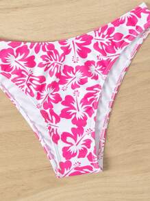 SHEIN Swim 全身印花比基尼套装，两件套泳衣泳装沙滩装夏季度假，夏日海滩 - 彩色 - 查看 6