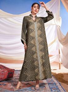 Al Najma Women's Elegant Arabian Style Dress - Multicolor - View 1
