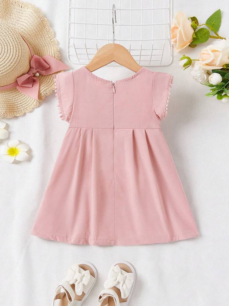 Baby Girl Sleeveless Casual Floral Print Vacation Dress