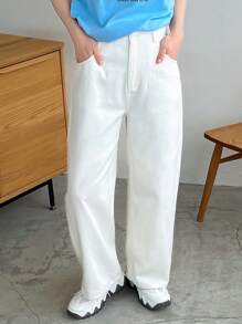 FRIFUL Women's Leisure Printed Sweatpants With Slogan Printing - White - View 6