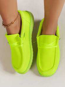 Của phụ nữ Màu thuần Lưới thoáng khí Đáy mềm Thoải mái Giải trí Giày thể thao - màu xanh lá - Xem 6