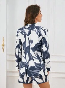 Aveloria Women's Summer Random Printed Shorts Suit Set - Multicolor - View 2