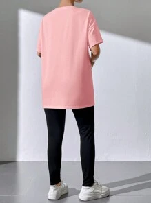 SHEIN Essnce Conjunto de dos piezas de verano - Rosa - Ver 2