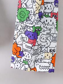 SHEIN Young Boy Cute Cartoon Printed Jumpsuit With Backpack For Summer - Multicolor - View 7