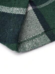 SHEIN LUNE 加大碼格紋側開叉裙 - 墨綠色 - 查看 3