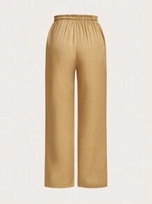 Ocili Ocili Leisure Solid Drawstring Waist Sleep Pants