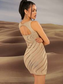 Hauture Women's Hollow Out Sleeveless Round Neck Cover Up, For Summer Beach Vacation