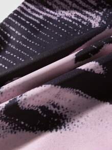 ROMWE MEN Street Life Męski Portret Nadruk Krótki Rękaw Koszula - Wielokolorowe - Zobacz 6