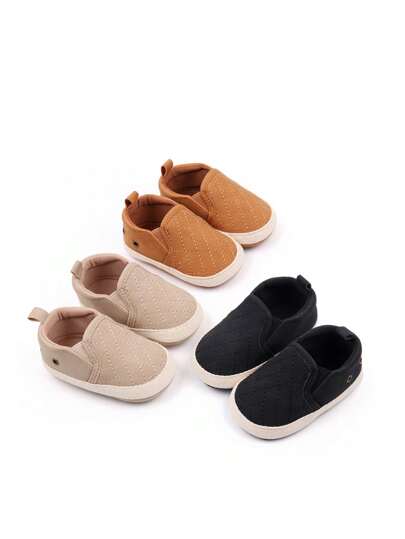 Infant & Toddler Fashionable Rhombus Pattern Solid Color Flat Shoes