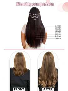 100% Remy Human Hair 150% 18-22Inch #4 Brown Flip In Hair Extensions Virgin Human Hair Extensions Hair Extensions - S4 - View 6