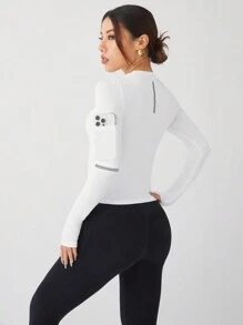 SHEIN Sport Studio Regata Esportiva com Estampa de Letra, Regata de Exercícios