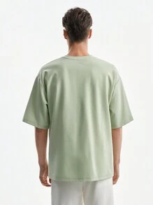 AKNOTIC Business Casual Easy Care Knit Casual Short Sleeved T-Shirt - Green - View 6