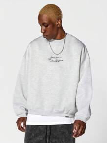 SUMWON Áo nỉ oversize in họa tiết - Màu be - Xem 2