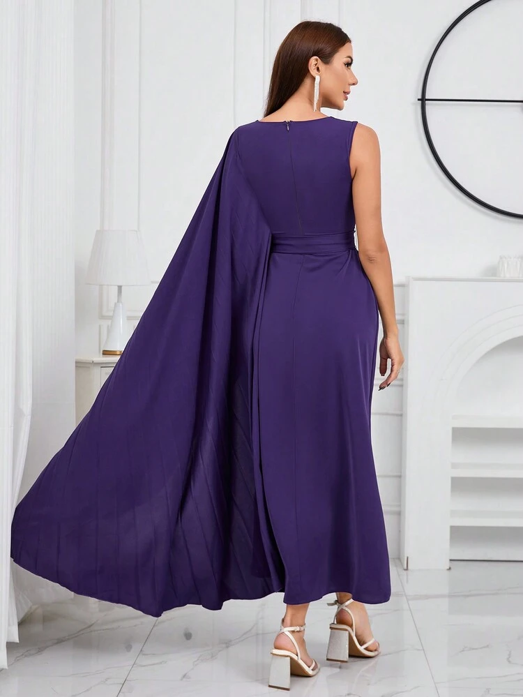 Solid Color Loose Fit Casual Dress With Sweetheart Neckline,Elegant Evening Party Dress Long Evening Dresses