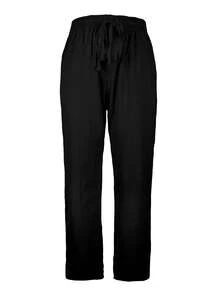 Women's Casual Solid Color Drawstring Waist Pants