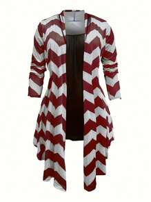 INAWLY Women's Herringbone Pattern Long Sleeve Open Front Coat And Camisole Top And Long Pants Set - Multicolor - View 1