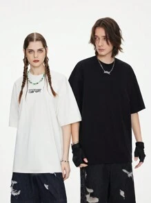 Inxx Allpick男士中式夏季街頭風格古漢字印花短袖t恤 - 白色 - 查看 3