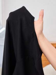SHEIN Leap Crew Tween女孩鬆身休閒圓領套頭式彩塊褶裙中長裙 - 彩色 - 查看 6