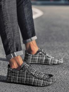 男士流行網面透氣運動鞋,四季皆適用,拼接設計 - 黑色 - 查看 2