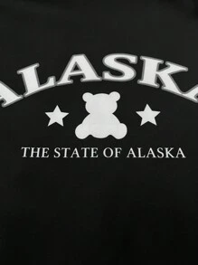 Manfinity Roghcode Herren Plus Größe Cartoon & Buchstaben Gedruckt Farbblock Baseballjacke - Verschiedenfarbig - Übersicht 4