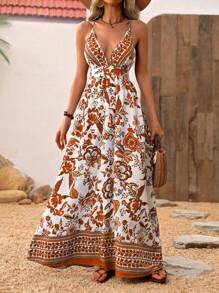 Breezaya 裹背露背度假休闲装 - 现代休闲连衣裙 - 黃色 - 查看 4