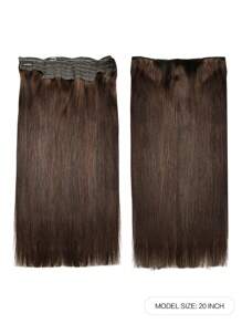 Extensiones de cabello humano 100% Remy de 150% de densidad y 18-22 pulgadas de largo en color #3 marrón oscuro, extensiones de cabello humano virgen