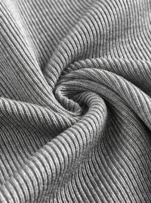 Calvornis Nam màu trơn Màu sắc Cổ chữ V Ngắn tay Dệt kim Áo - Màu Xám nhạt - Xem 6