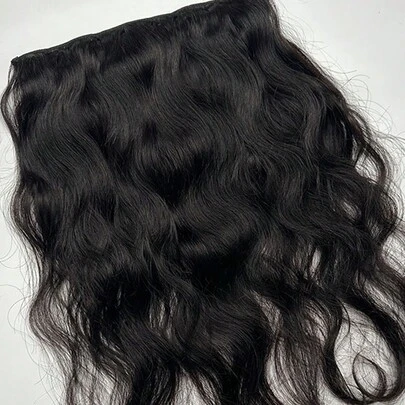 1 件波浪夹式接发手工制作真人发片接发柔软自然女士夹式接发