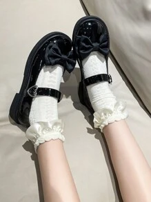 2024 Spring New Arrival Women's Mary Jane Shoes With Bowknot For Schoolgirl And Cosplay (Jk Uniform Style) Valentines