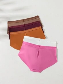 SHEIN Panties Triangulares De Encaje De Color Sólido Con Parches - Multicolor - Ver 2