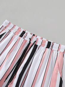 Manfinity RSRT Heren Gestreept Knoppen Korte mouwen Shirt En Shorts