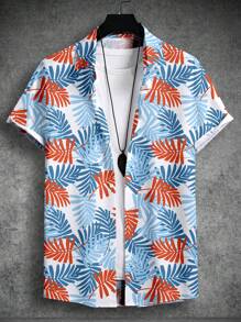 Manfinity RSRT Nam In thực vật Ngắn tay Áo sơ mi - Nhiều màu - Xem 1