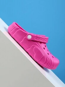 Women's Breathable Hollow EVA Sandals Summer Slippers Flat Beach Shoes DIY Waterproof Shoes Increased Height Couples Shoes Outdoor Casual Shoes Yacht Party Swimwear Men Shoes - Hot Pink - View 2