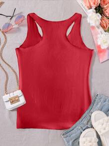 INAWLY 女士愛心狗爪印花背心上衣