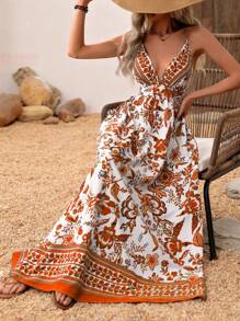 Breezaya 裹背露背度假休闲装 - 现代休闲连衣裙 - 黃色 - 查看 5