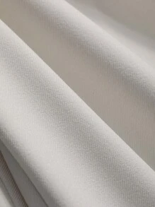 DAZY 女士百褶直筒休闲商务办公裤、女士正装裤、秋季返校服 - 白色 - 查看 7