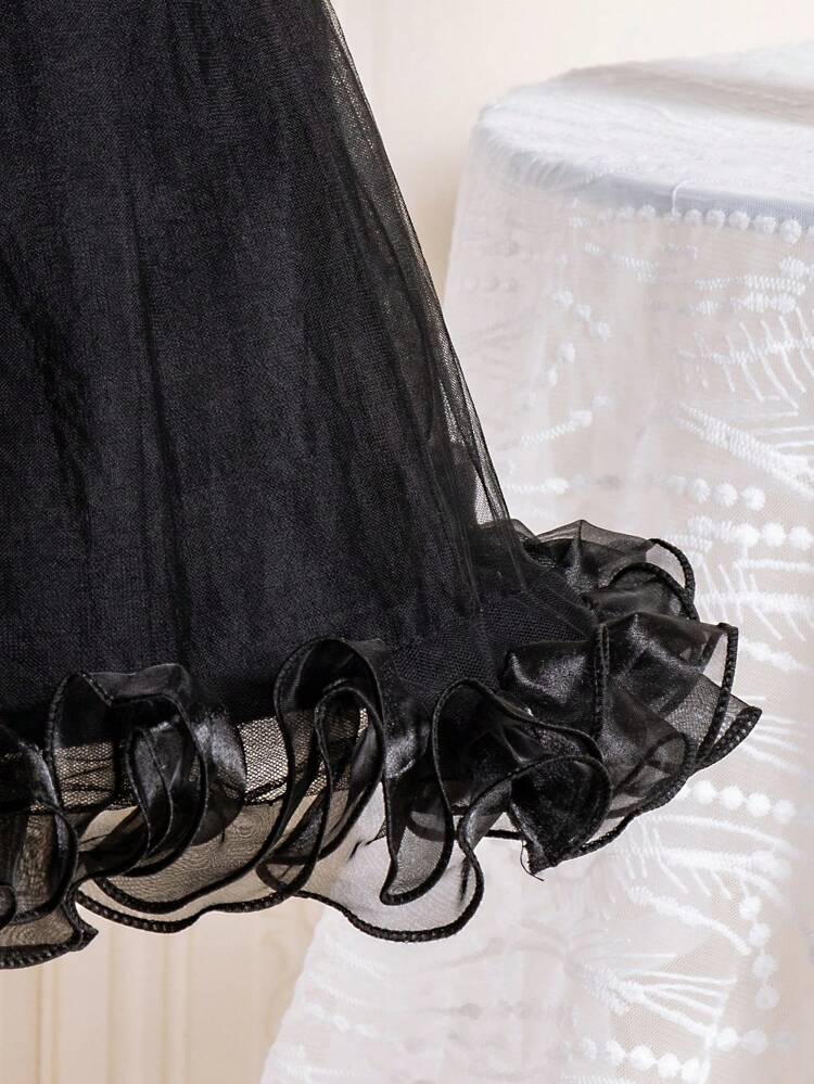 2pcs/Set Young Girls' Music Festival Outfit, Including Embroidered Camisole Top And Tulle Princess Skirt With Headband Accessory, Suitable For Daily Wear, Festivals, Performances, Parties And Birthdays In Summer