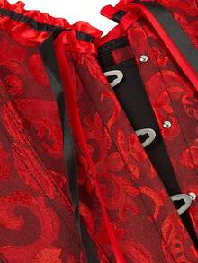 Top sans manches avec nœud sur le devant et plis en couleur unie, grande taille, vert sauge - Rouge - Voir 6