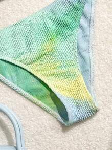 SHEIN Swim Summer Women's Tie-Dye Bikini Set - Multicolor - View 5