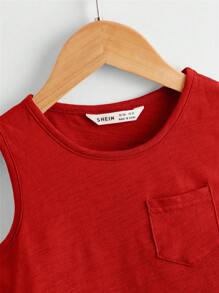 SHEIN 3pcs Young Boy Casual Sports Comfortable Tank Top Set - Multicolor - View 12