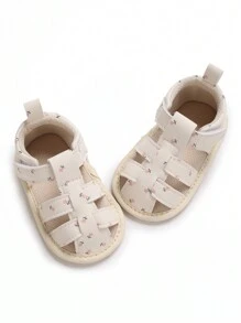 Spring/Summer Indoor Infant Girls' Breathable Sandals With Printed Straps - White - View 5